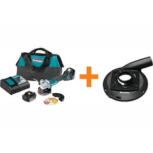18V LXT Brushless Cordless 4-1/2 in./5 in. Cut-Off/Angle Grinder Kit/Bonus 5 in. Dust Extracting Surface Grinding Shroud