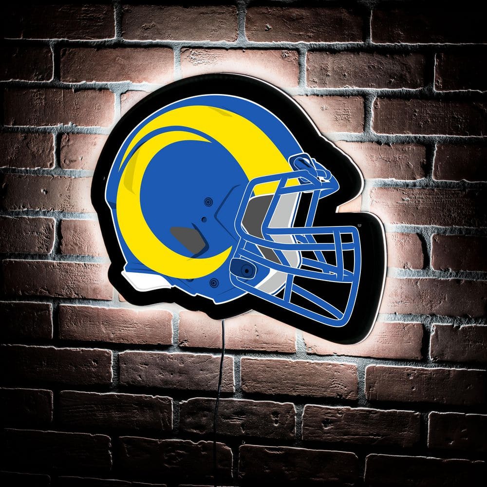 Evergreen Los Angeles Rams Helmet 19 in. x 15 in. Plug-in LED Lighted Sign  8LED3828HMT - The Home Depot