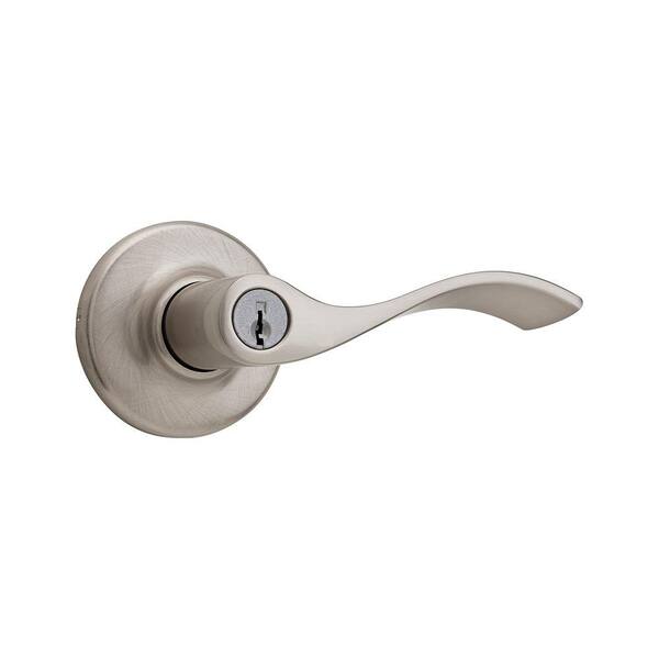 Kwikset Balboa Satin Nickel Keyed Entry Door Lever