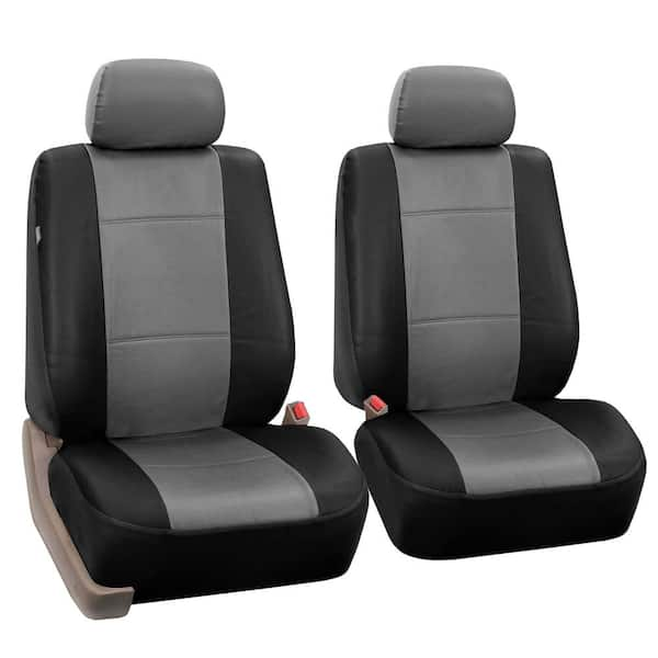 FH Group Premium PU Leather 15 in. x 12 in. x 6 in. Half Set Front Seat Covers