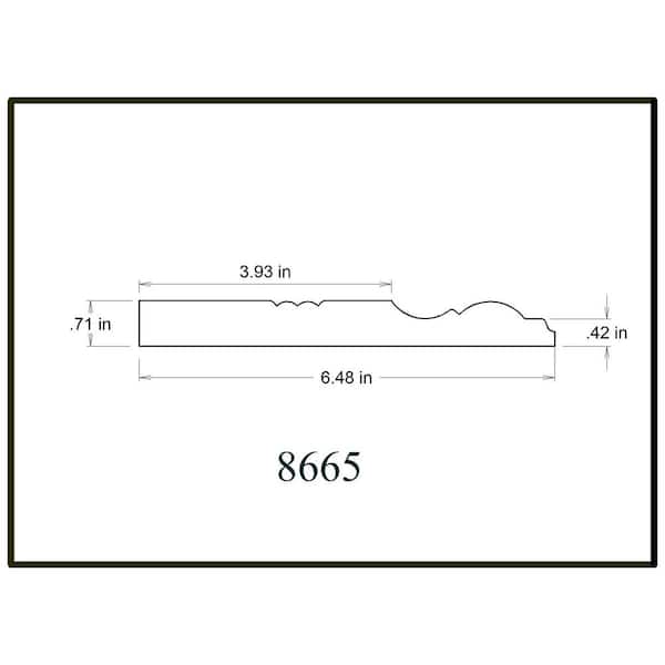 House Of Fara 3 4 In X 6 1 2 In X 8 Ft Mdf Baseboard Moulding 8665 The Home Depot
