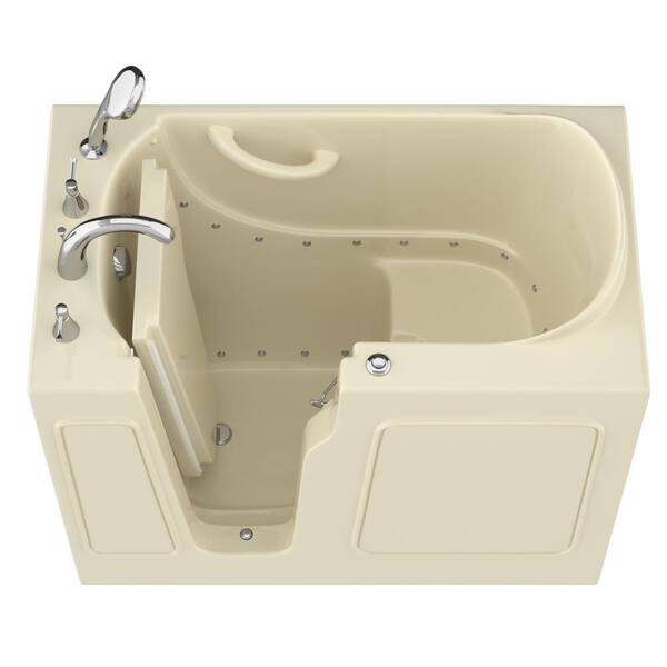 Universal Tubs HD Series 26 in. x 46 in. Left Drain Quick Fill Walk-In Air Tub in Biscuit