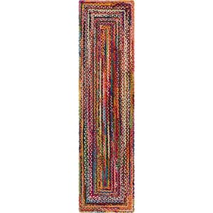 Braided Chindi Layer Multi 2 ft. 7 in. x 10 ft. Area Rug