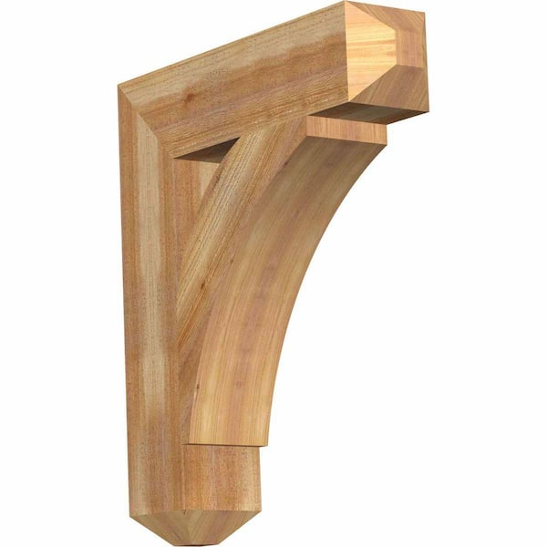 Ekena Millwork 6 in. x 30 in. x 26 in. Western Red Cedar Thorton Craftsman Rough Sawn Bracket