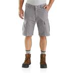 Mens's 31 in. Asphalt Cotton/Polyester/Elaster BS3543 Force Relaxed Fit Ripstop Cargo Short
