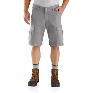 Mens's 50 in. Asphalt Cotton/Polyester/Elaster BS3543 Force Relaxed Fit Ripstop Cargo Short