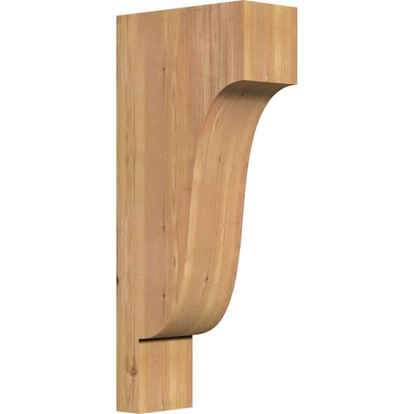 Ekena Millwork 5-1/2 in. x 12 in. x 28 in. Western Red Cedar Newport Smooth Corbel