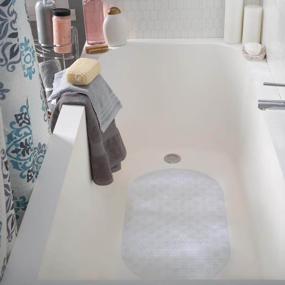 Clear PVC Anti-Slip Mildew Resistant Bath Mat