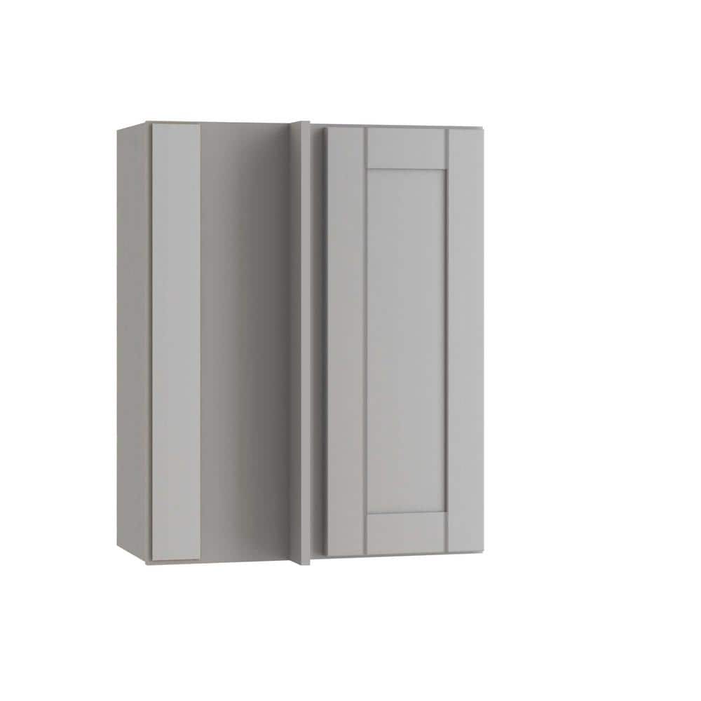 Washington Veiled Gray Plywood Shaker Assembled Blind Corner Kitchen Cabinet Soft Close Left 24 in W x 12 in D x 42 in H price history on PriceWatchPro
