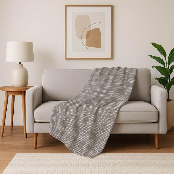 Premium Machine Washable ASB890 Taupe 50 in. x 70 in. Sherpa Throw Blanket