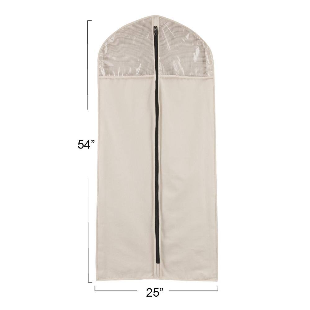 Natural Cotton Canvas Hanging Garment Bag with Zipper
