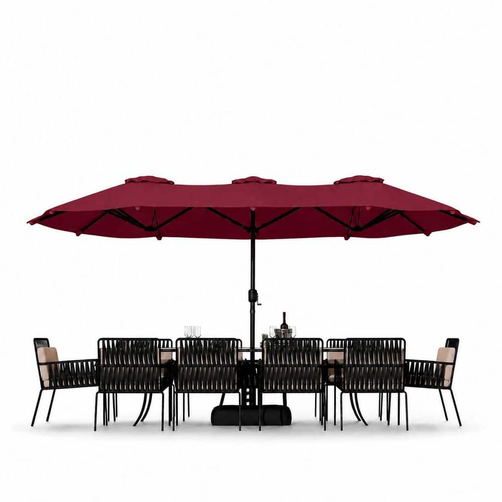 13 ft. Steel Double-Sided Market Patio Umbrella in red price history on PriceWatchPro