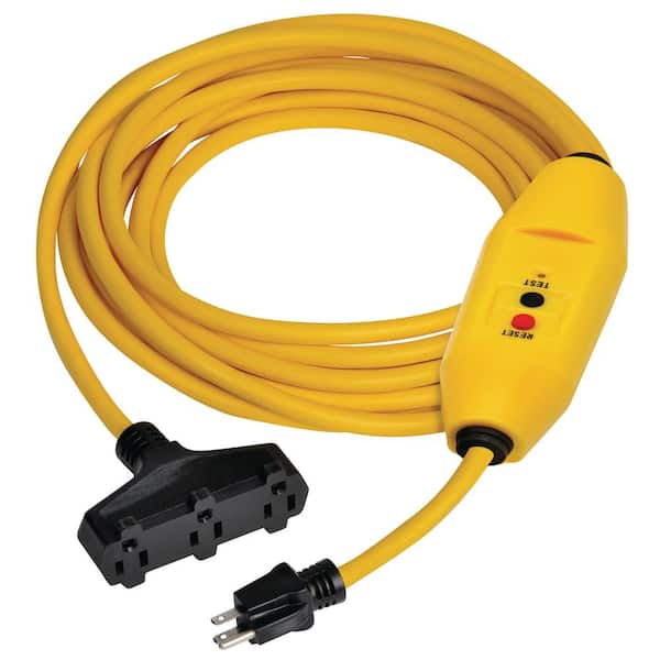 Tower Manufacturing Corporation 25 ft. In-Line GFCI Triple Tap Cord