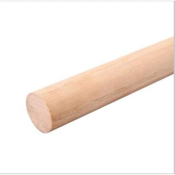 48 in. W Natural Oak Heavy-Duty Wood Stainable Hanging Closet Rods