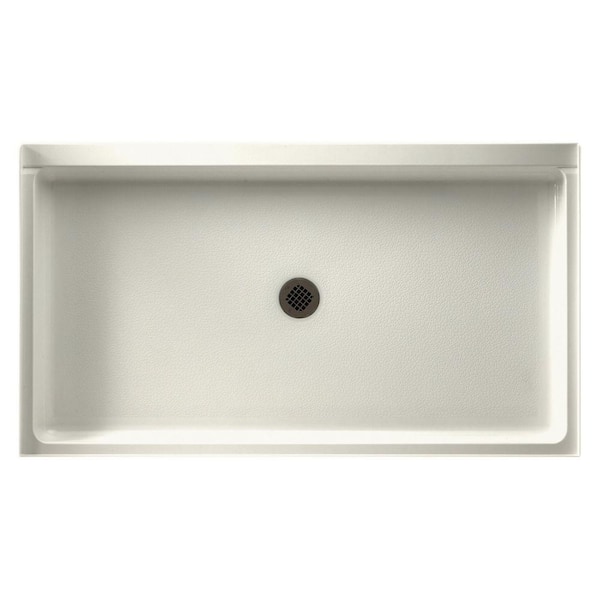 Swan Veritek 32 in. x 60 in. Single Threshold Center Drain Shower Pan in Bisque