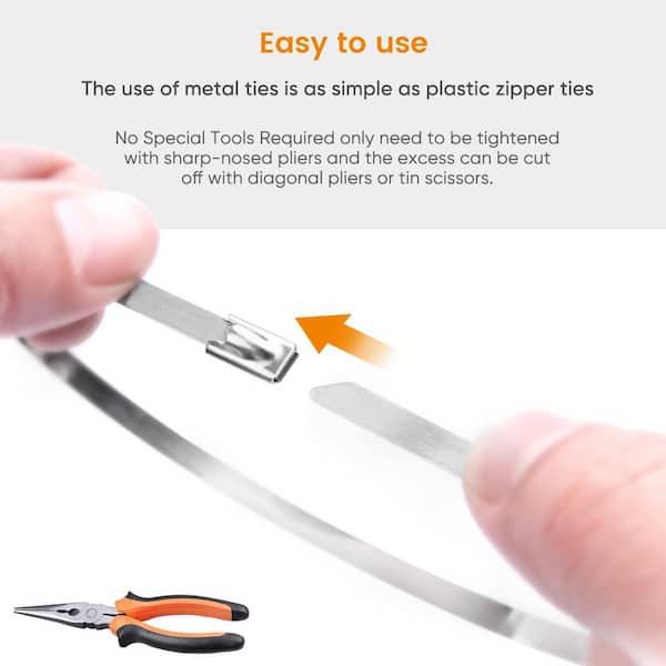 Angel Sar 100-Pieces 11.8 in. Chain Link Fence Ties, Multi