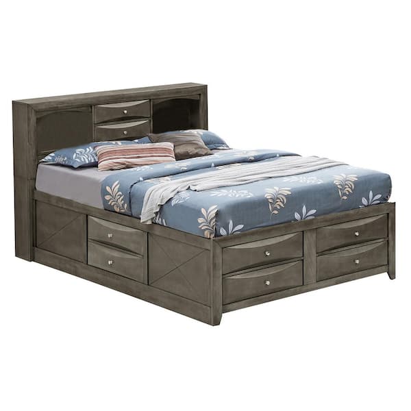 AndMakers Marilla Gray Queen Panel Beds
