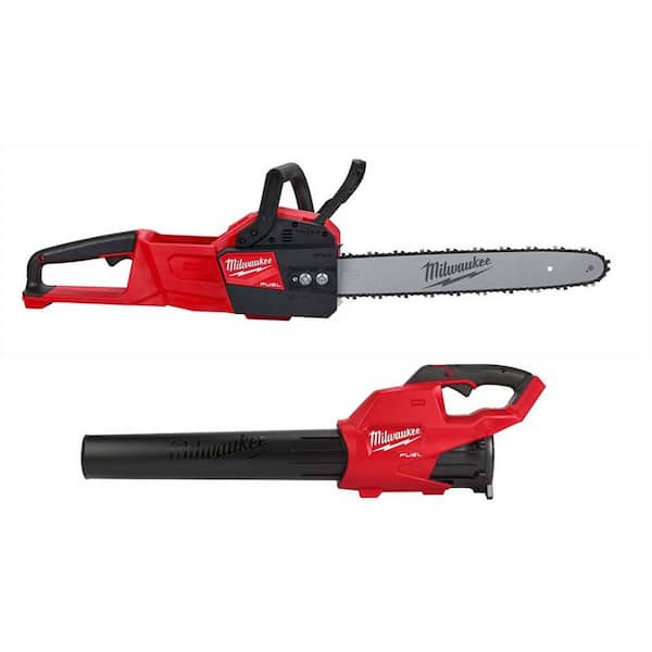 Milwaukee M18 FUEL 16 in. 18V Lithium-Ion Brushless Battery Chainsaw and Blower Combo Kit (2-Tool)