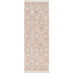 Zaragoza Beige Modern 3 ft. x 7 ft. Indoor Area Rug