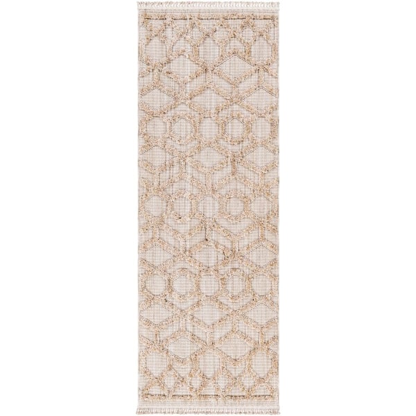 Livabliss Zaragoza Beige Modern 3 ft. x 7 ft. Indoor Area Rug