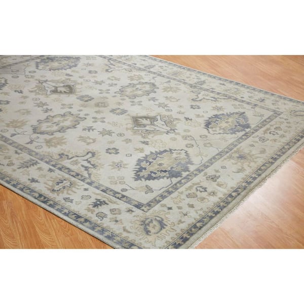 Umbria 8 ft. x 11 ft. Ivory/Ivory Abstract Washable Area Rug