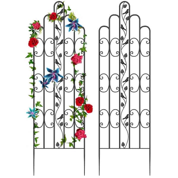 Unbranded 71 in. Iron Garden Trellis (Set of 2)