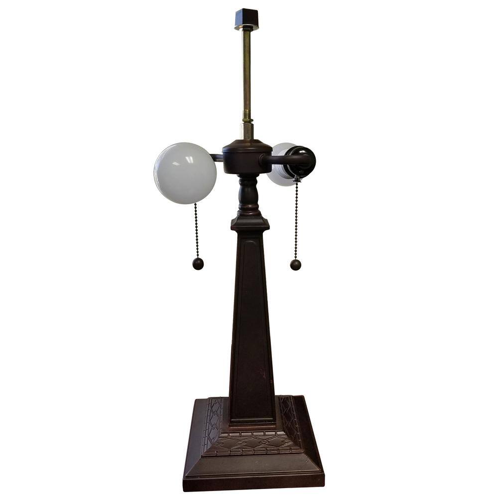 Tiffany Style 22" White Stained Glass Table Lamp
