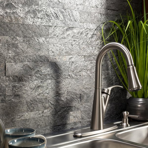 Aspect Metal Peel and Stick Brushed Stainless Metal Wall Tiles - Easy to  Use - Ideal for Backsplash, Walls, Cabinets - Modern Style - Silver Finish  in the Tile department at