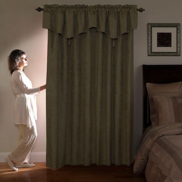 Beautyrest National Sleep Foundation Room Darkening Grey Polyester Curtain Panel, 95 in. Length