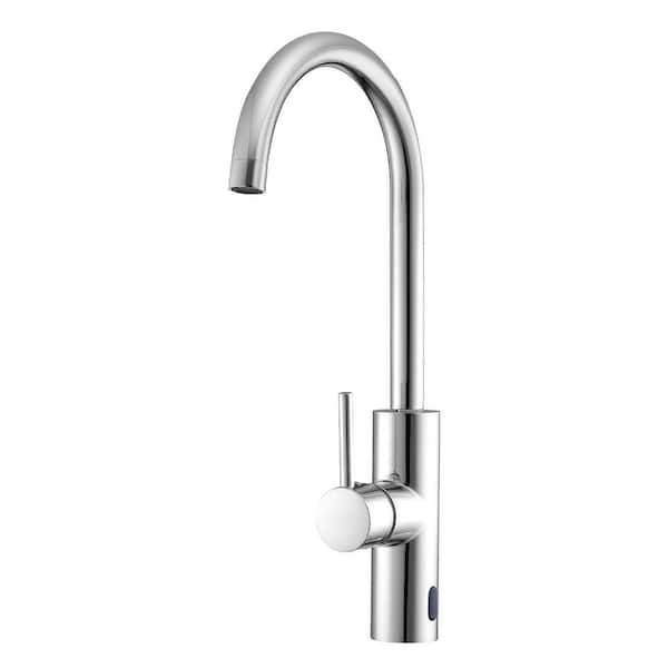 Touchless Kitchen Bar Sink Faucet, Motion Sensor, Adjustable Cold/Hot Mixer, Swivel for 9/16 in. Pipe, Chrome Plated