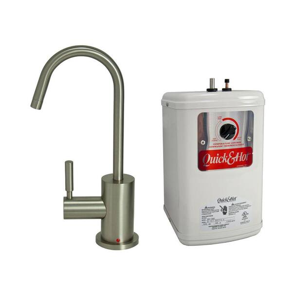 Unbranded Single-Handle Hot Water Dispenser Faucet with Heating Tank in Brushed Nickel