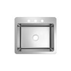 eModernDecor Top Mount Drop-In Stainless Steel 18-Gauge 25 in. x 22 in ...