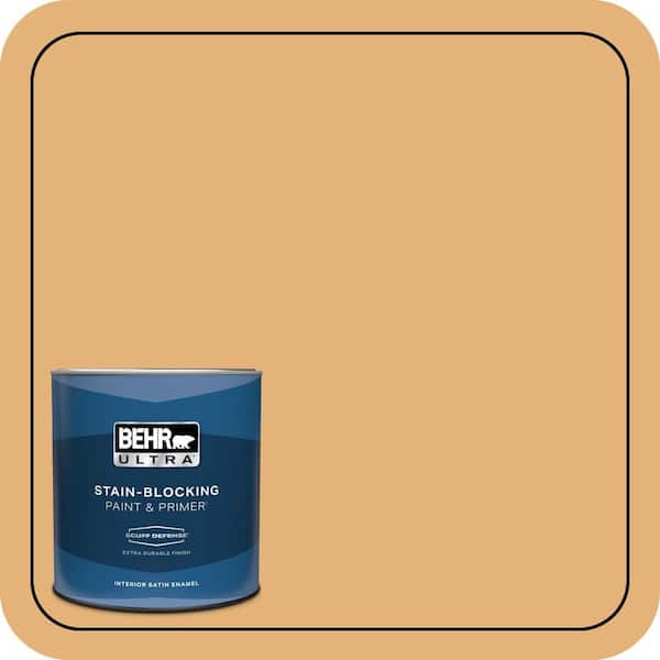 BEHR ULTRA 1 qt. #300D-4 High Plateau Extra Durable Satin Enamel Interior Paint & Primer