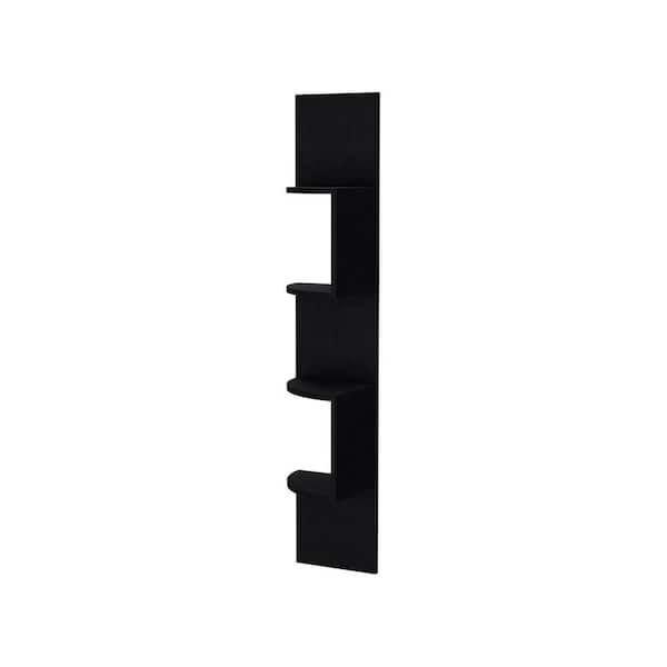 Avex 9.8 in. W x 9.8 in. D Black Wood Solid Decorative Wall Shelf
