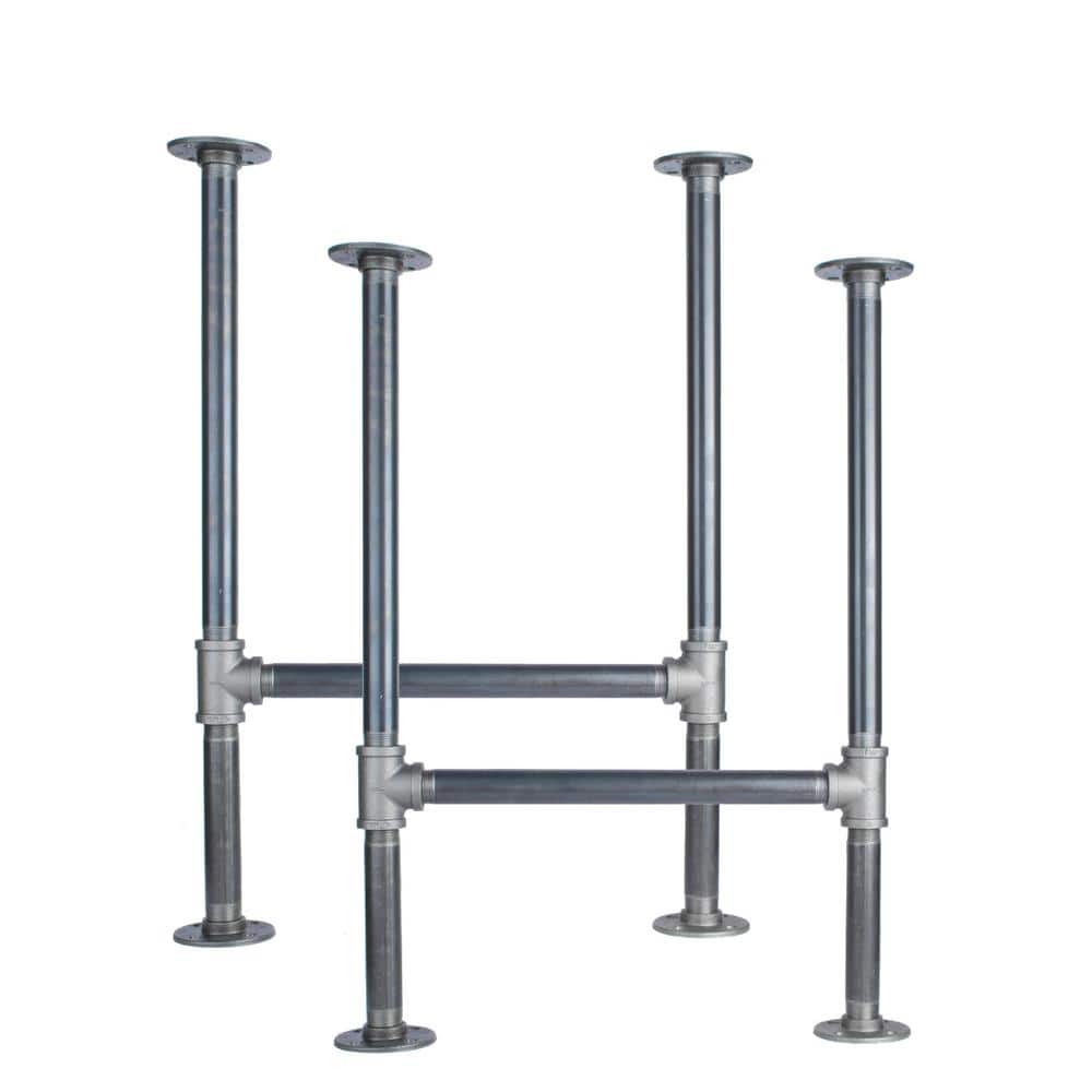 1 in. x 2.4 ft. L Black Steel Pipe Heavy Duty Industrial H-Style Desk Legs with Round Flanges (2 Pack) price history on PriceWatchPro