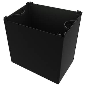 194 in. H x 19.46 in. W Black Cloth 1-Drawer Wide Mesh Wire Basket