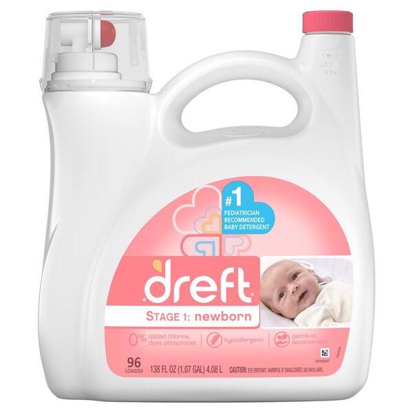 Dreft 138 oz. Newborn Baby Stage-1 Liquid Laundry Detergent (96-Loads)