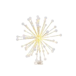 13.7 in. H Electric LED Lighted Starburst Tree Topper, 200 Warm White LED Lights