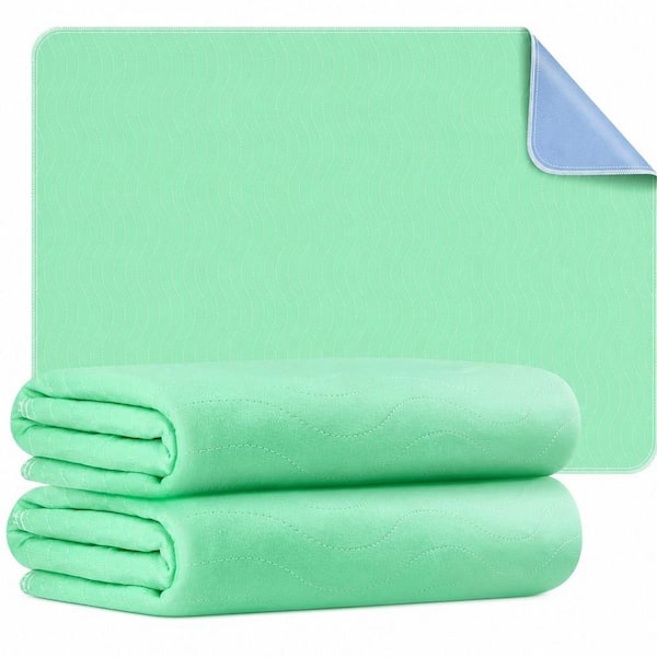 Extra Absorbent 36 in. x 54 in. Incontinence Nursing Bed Pads Mattress & Furniture Protector Washable Underpads (2-Pack)