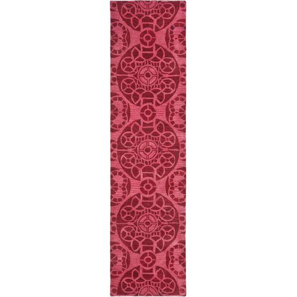 Wyndham 2 x 13 Red Geometric Runner Rug