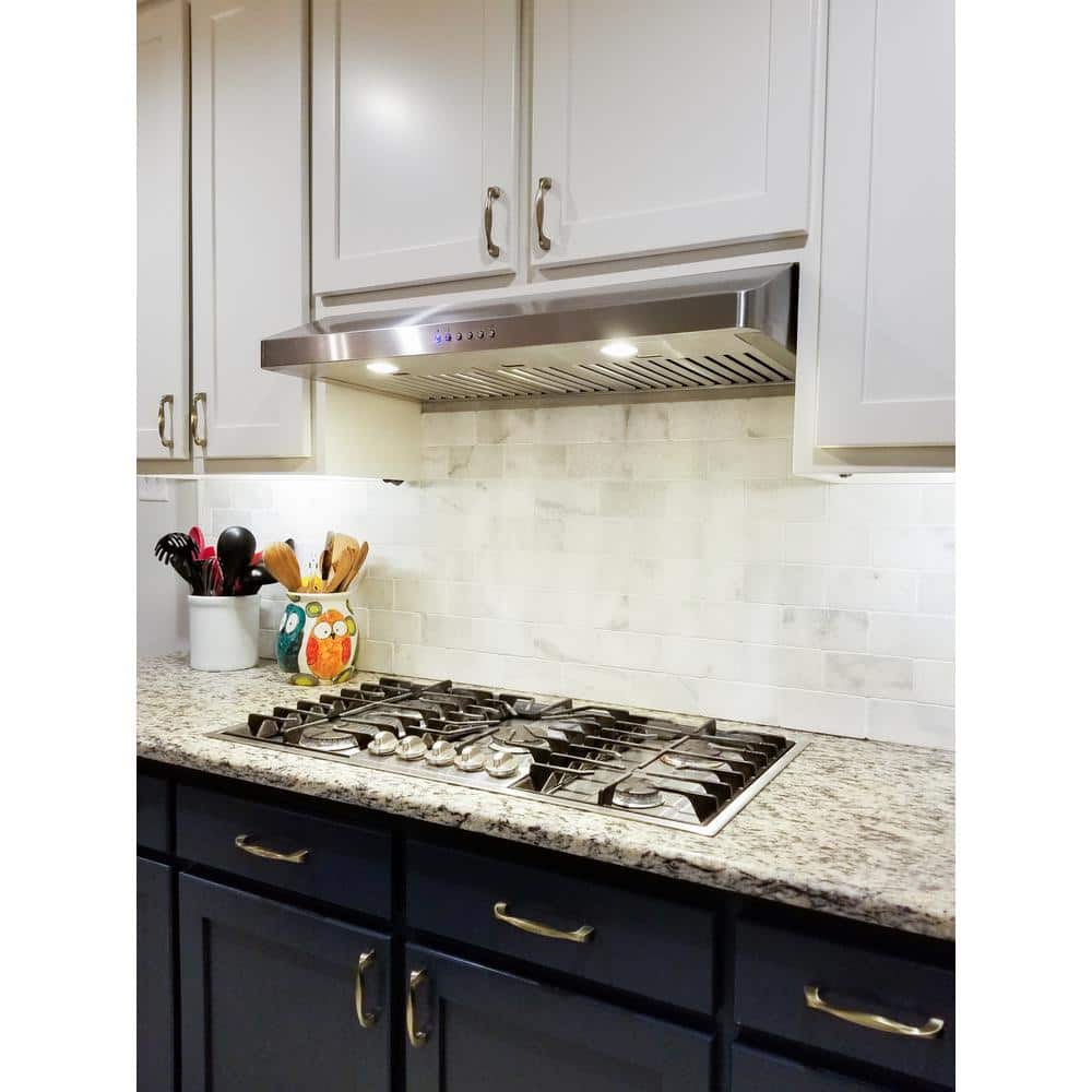 36-Inch Stainless Steel Under Cabinet Range Hood with LED Lights