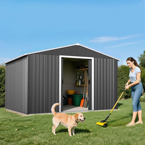 Nuu Garden 8 ft. x 10 ft. Metal Outdoor Backyard Garden Storage