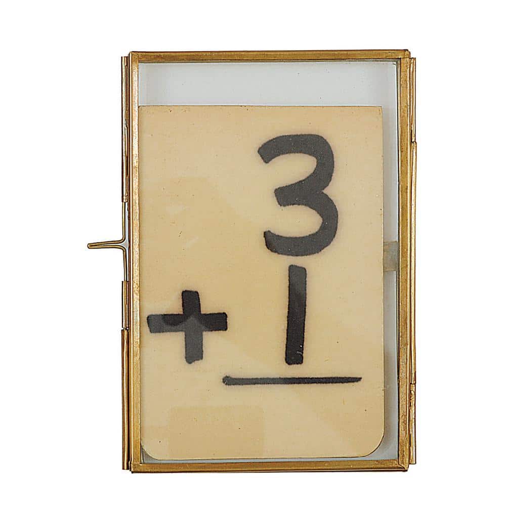 Classic Brass and Glass 4x6 Floating Photo Frame
