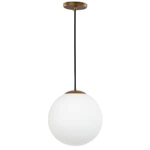 Nelda 1-Light Gold Globe Hanging Pendant Lighting