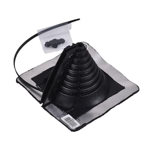 Retro Master Flash 8 in. x 8 in. Vent Pipe Roof Flashing with 1/4 in. - 4 in. Adjustable Diameter
