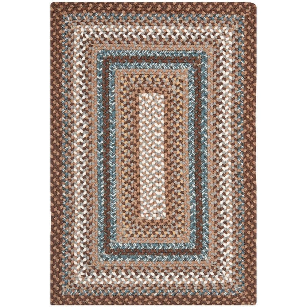 Braided Brown/Multi Doormat 3 ft. x 5 ft. Border Area Rug price history on PriceWatchPro
