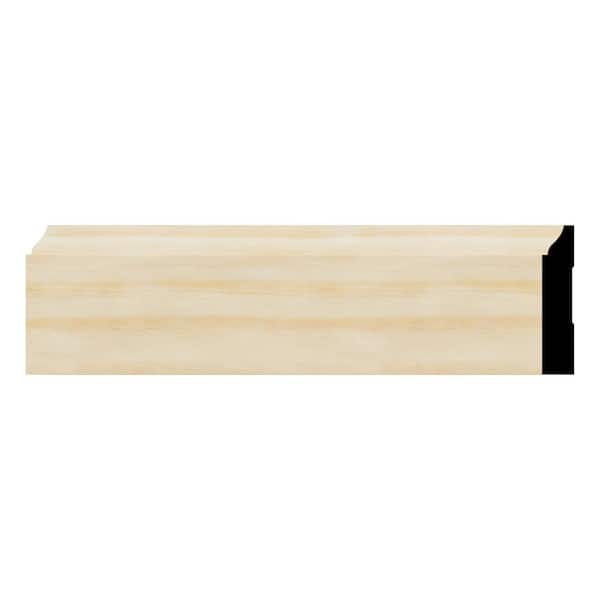 Ekena Millwork WM623 0.56 in. D x 3.25 in. W x 96 in. L Wood Pine Baseboard Moulding