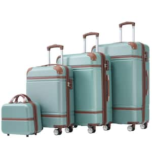 4-piece hard shell suitcase set, suitcase and toiletry bag trolley case with TSA Lock (12/20/24/28 inches)