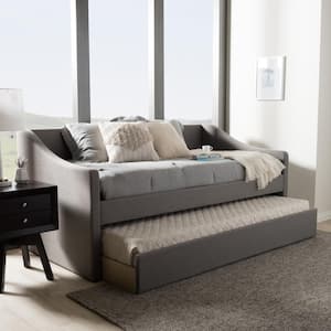 Barnstorm Contemporary Gray Fabric Upholstered Twin Size Daybed