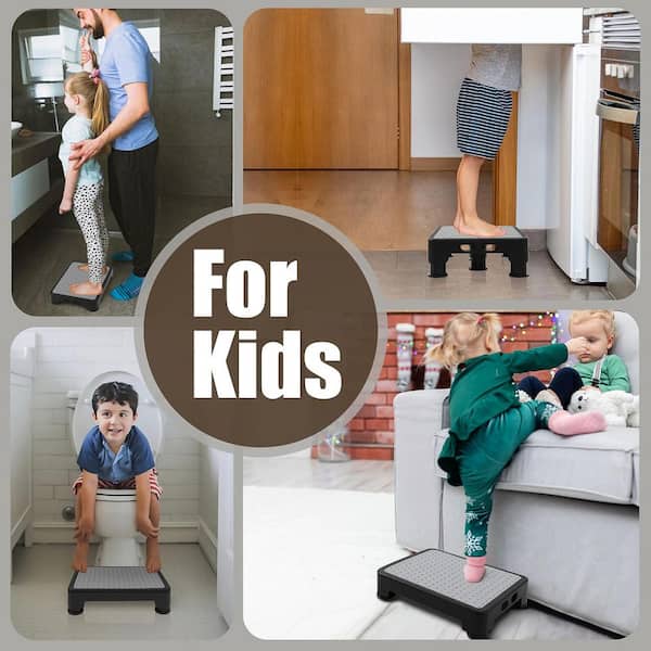 Adjustable Step Stool for Adults Kids Seniors Non-Slip Platform